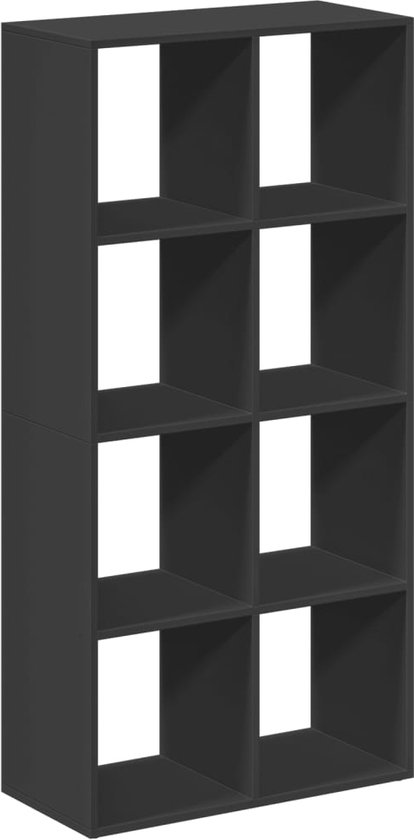 vidaXL Boekenkast Zwart eiken 69.5 x 29 x 137.5 cm Bewerkt hout