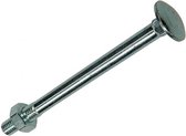 Houtbout met moer M10 120mm verzinkt 10 stuks