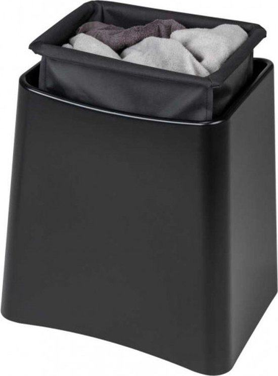 Wenko Badzitje/wasmand Wing 33liter mat zwart EINDE van Merkloos — afbeelding 3