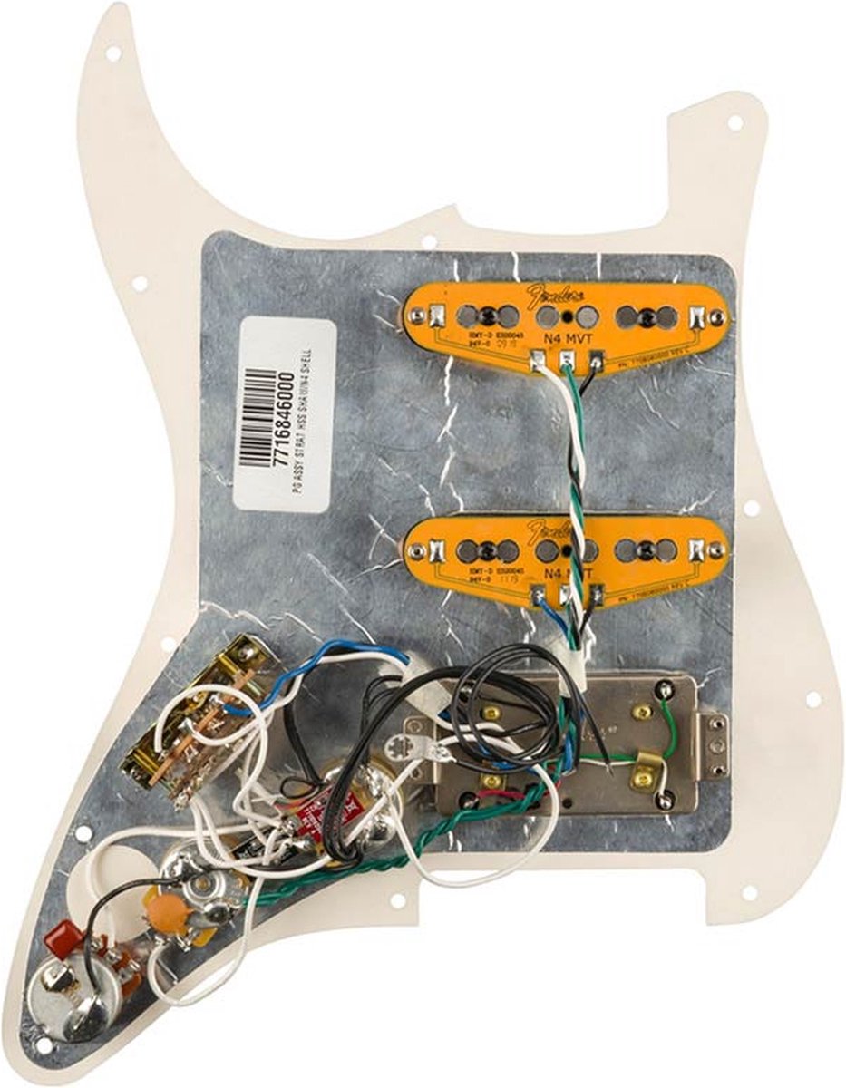 Fender 992347500 Shawbucker Bridge/Gen 4 Noiseless neck/middle HSS, 11 screw holes, tortoise shell