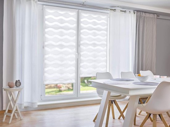 Sonello dubbel rolgordijn Klemmfix duo-rolgordijn zonder boren, 95cm x 210cm wit, voor ramen en deuren vensterrolgordijn klemrolgordijn Easyfix dag en nacht duorolgordijnen zonwering klemfix Sonello dubbel rolgordijn Klemmfix duo-rolgordijn zonder boren, 95cm x 210cm wit, voor ramen en deuren vensterrolgordijn klemrolgordijn Easyfix dag en nacht duorolgordijnen zonwering klemfix