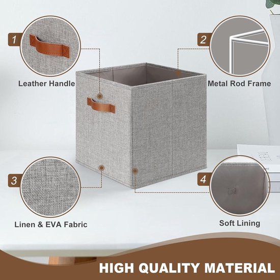 ATHLON TOOLS 4 Scatole Pieghevoli Rinforzate 33 L, 33 X 33 X 33 Cm