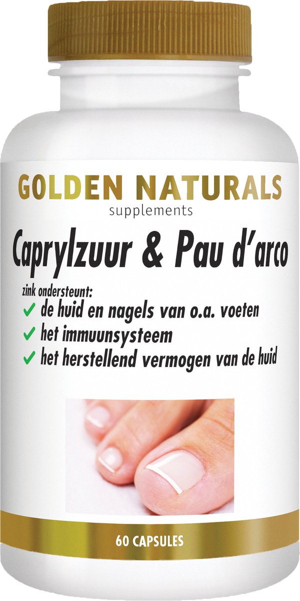 Goedkoopste Golden Naturals Caprylzuur & Pau d'arco met probiotica (60 vegetarische capsules