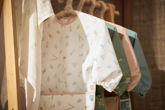Jollein - Baby Slab Waterproof met Mouw - Lovely Birds van Jollein — afbeelding 5