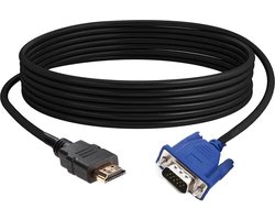 CHPN - HDMI Male naar VGA mannelijke 15PIN Video Kabel - Let op het type - Zwart - 1,8 meter