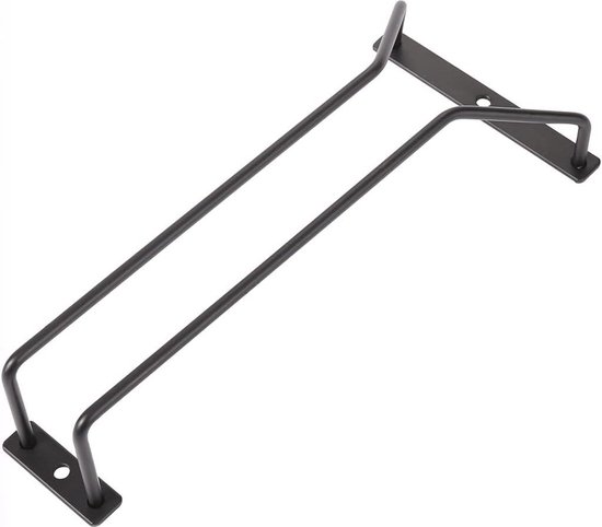 FOMANSH Wijnglazen rek onder kast - Stemware Houder Metalen Wijnglas Organizer Bril Opslag Hanger voor Bar Keuken Goud 4 Rijen