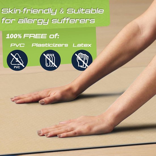 XXL Antislip Yogamat voor Grote Gymnastiekmat - 30% Breder - Milieuvriendelijk en Biologisch Afbreekbaar Yoga mat — afbeelding 5