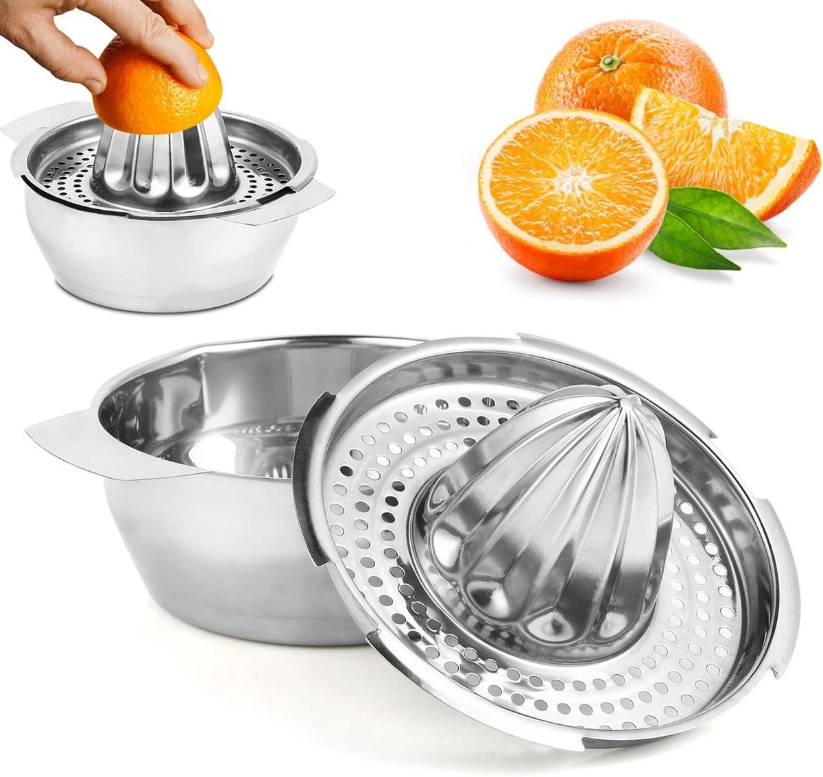 Handmatige citruspers van roestvrij staal professionele kwaliteit vaatwasmachinebestendig limoenen grapefruit sinaasappels citruspers