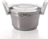 Essentials Kookpot met deksel wit 18 cm - Grijs - PFAS-vrij