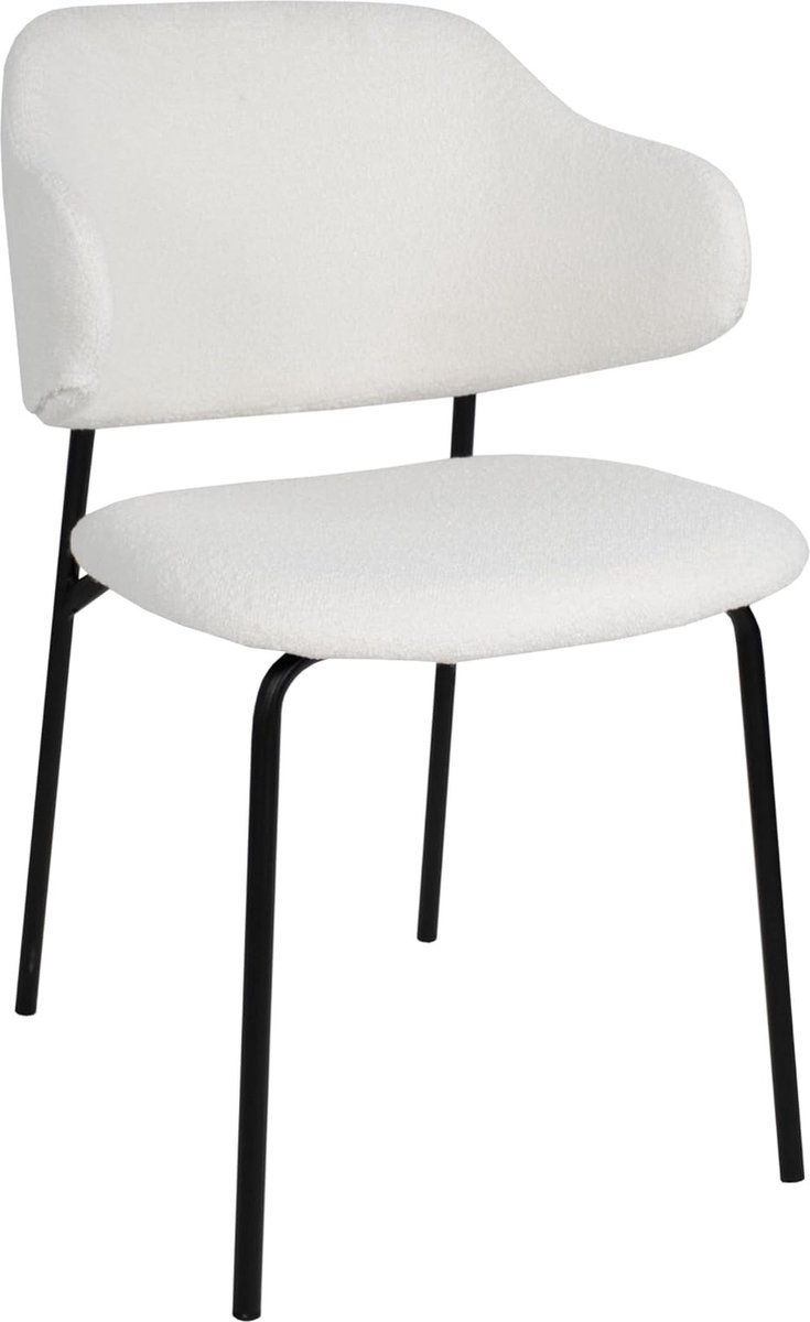 Goodivery ® Moderne Bouclé Eetkamerstoel Ella in Verschillende Kleuren, Hoogwaardige Kwaliteit