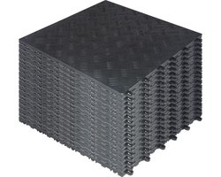 Goodivery ® Set van 20 Zwarte PVC Garagevloer Tegels - 40 x 40 cm - Antislip