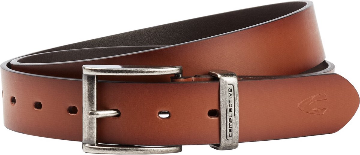 camel active Riem van hoge kwaliteit leer - Maat menswear-3XL - Cognac