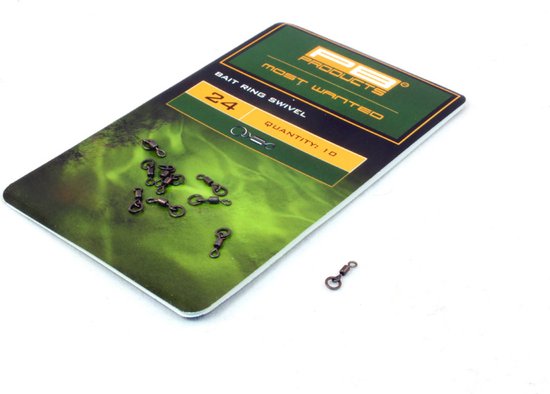 PB Products - Bait Ring Swivel - Maat 24 - 10 Stuks - Zwart van PB Products — afbeelding 3
