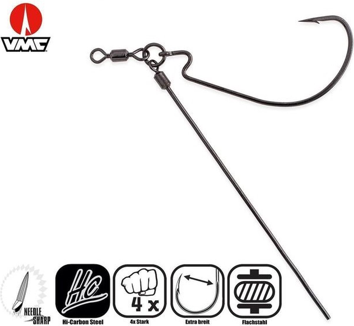 VMC Mystic Tokyo Rig (2pcs) Zwart 3/0
