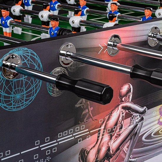 Foto: Games planet voetbaltafel tafelvoetbal incl accessoires leeds 140 x 73 x 87 cm cyber