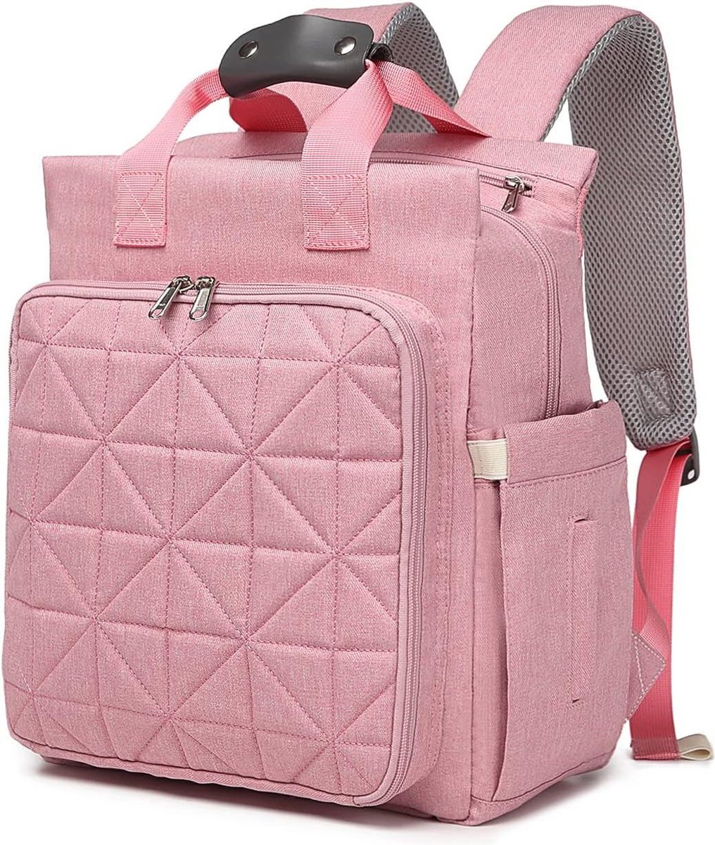 Luiertas Verkleedtas Rugzak Baby Luier Veranderende - Rugzak Waterdichte Luiertassen voor Mama en Papa - roze