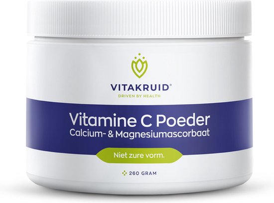 Foto: Vitakruid vitamine c poeder calcium magnesiumascorbaat 260 gram