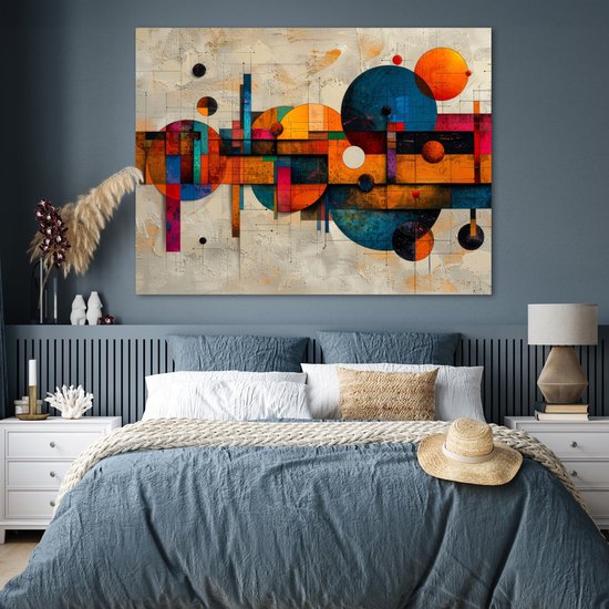 Affiche 160x120 cm - Art - Coloré - Moderne - Formes - Posters - Décoration chambre - Décoration murale salon - Décoration murale chambre XXL