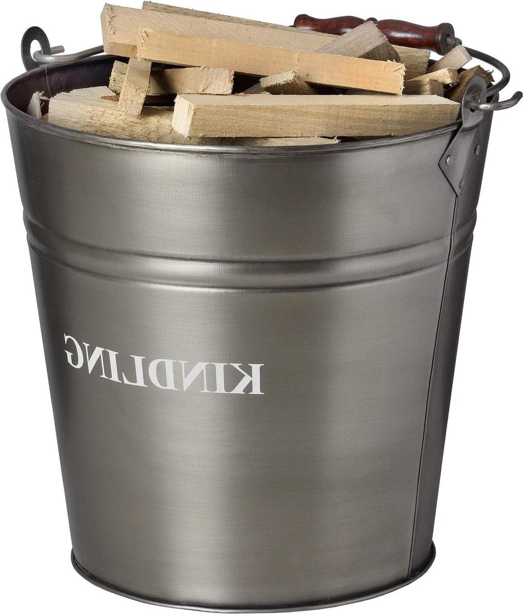Goedkoopste Antieke tinnen Kindling Emmer - Metaal Gemengd - Vintage Hill 1975