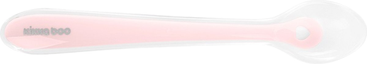 Kikkaboo Lepel Met Doosje Siliconen Roze 2 Stuks