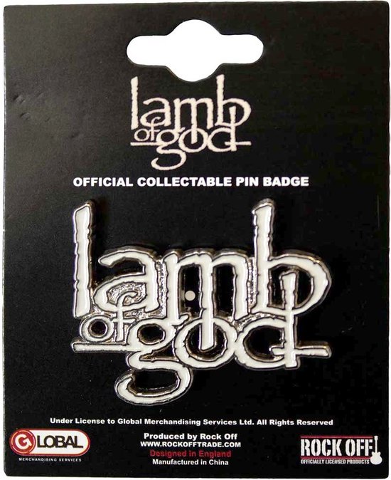 Lamb Of God - Logo Pin - Grijs