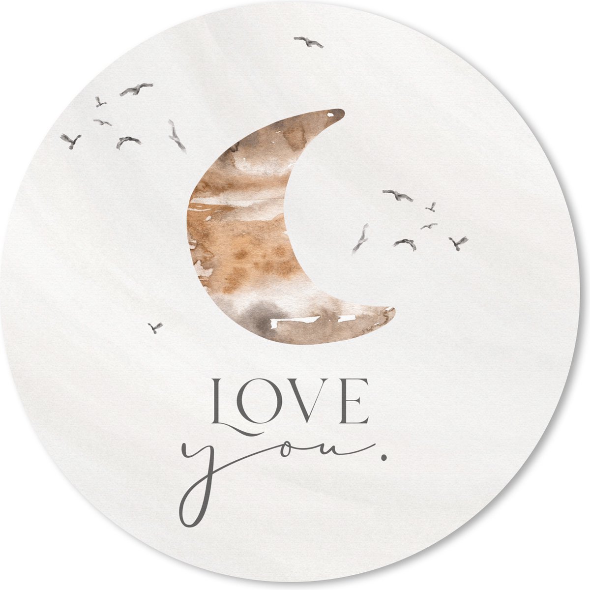 Muismat rond 50x50 cm - Mousepad Quotes - Spreuken - Kinderen - Love you - Jongetjes - Meisjes - Kids - Ronde muismatten