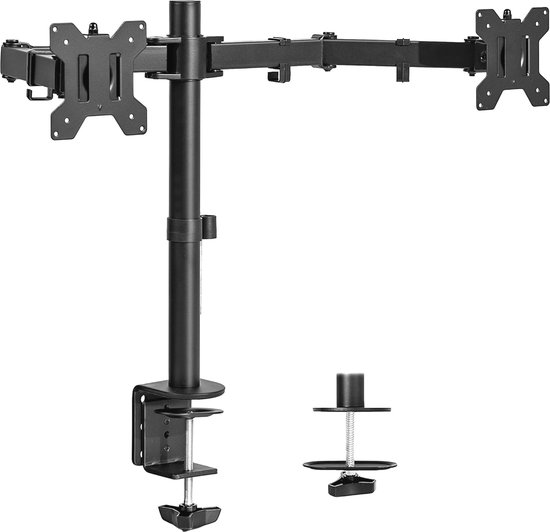 EP Gear Drievoudige Monitorbevestiging Gasveer - 3x Tot 27 Inch, Volledig Beweegbaar, Zwart