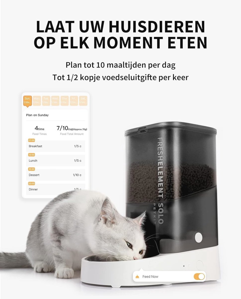 Voerautomaat Automatische Voerbak voor Katten met - afbeelding 2