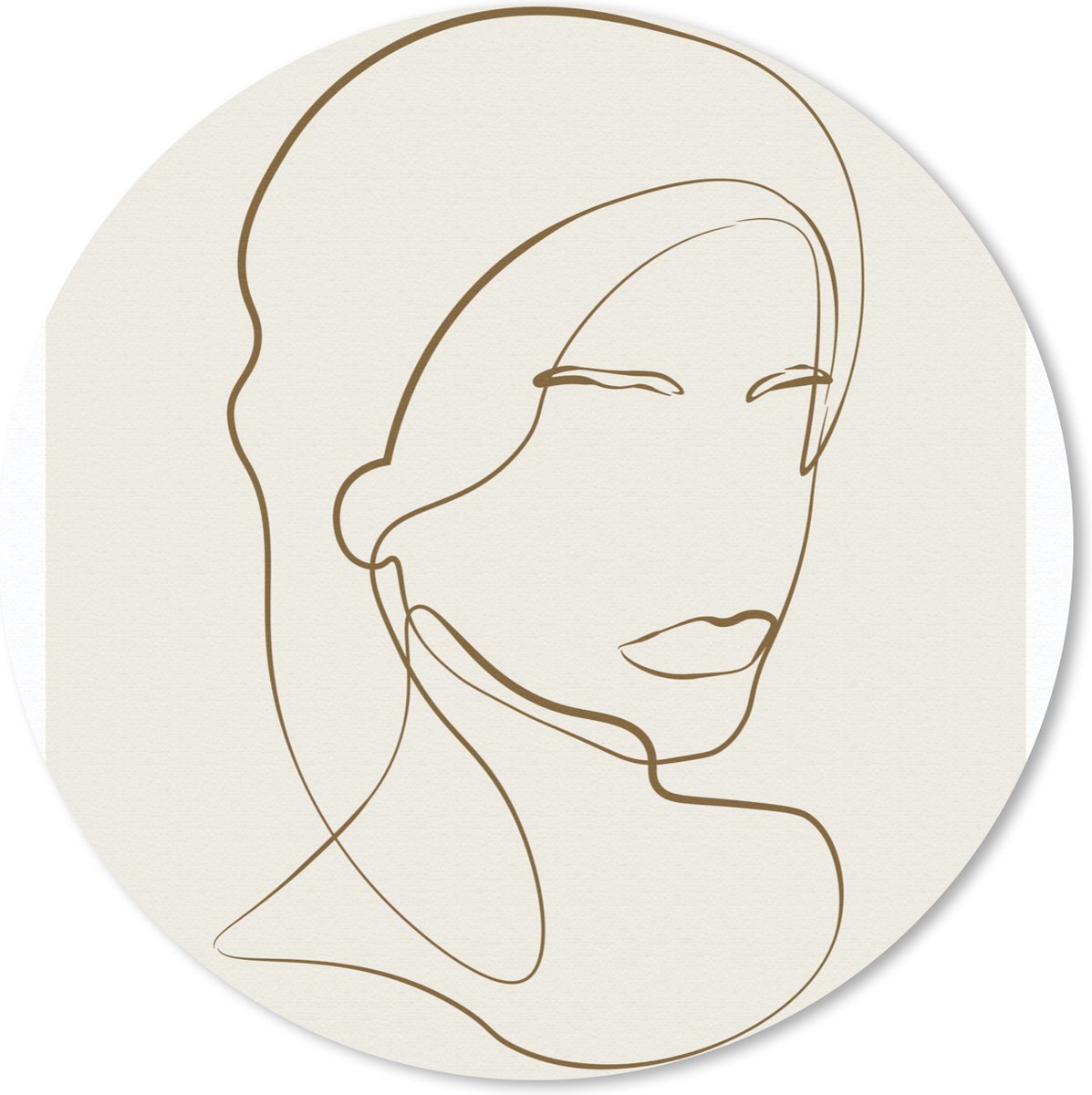 Muismat rond 30x30 cm - Mousepad Vrouwen - Tekst - Quotes - Line art - Ronde muismatten
