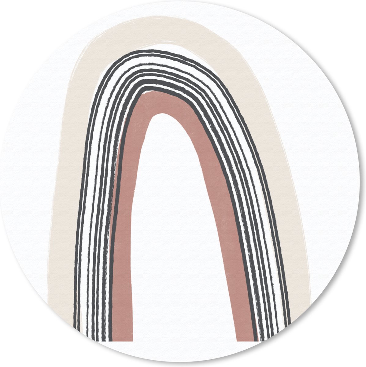 Muismat rond 30x30 cm - Mousepad Regenboog - Pastel - Design - Ronde muismatten