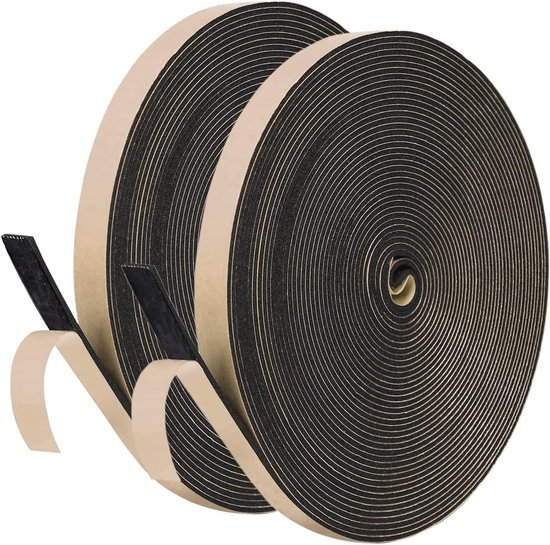 Sourcing Map, schuimrubberen afdichting, tape, 5 mm breed, 1 mm dik, 16,4 m lijmstrips 5mm(W)x2mm(T)x16.4Ft(L