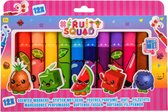 Stiften Met Super Brede Punt Met Fruity Squad Geur 12 Stiften - Viltstiften voor Kinderen - 12 kleuren Stiften - Stiften voor Kinderen