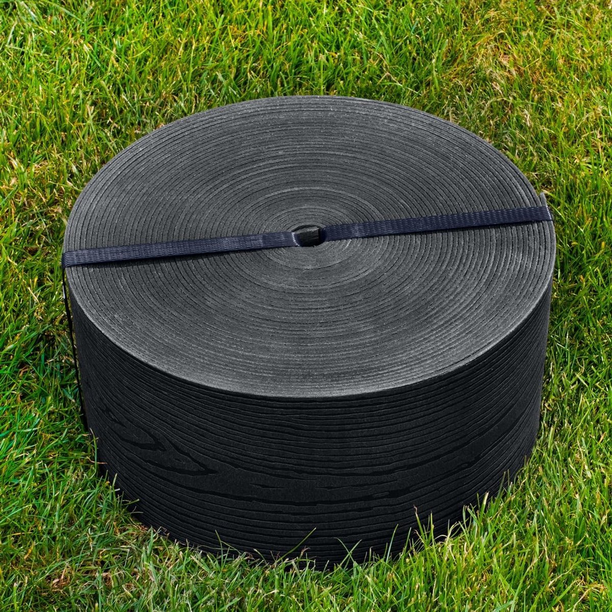 Flexibele Gazonrand 20m Zwart - Hoogte 13cm Dikte 3mm - Plastic Gazon- & Perkranden - Stevig en Gemakkelijk te verwerken