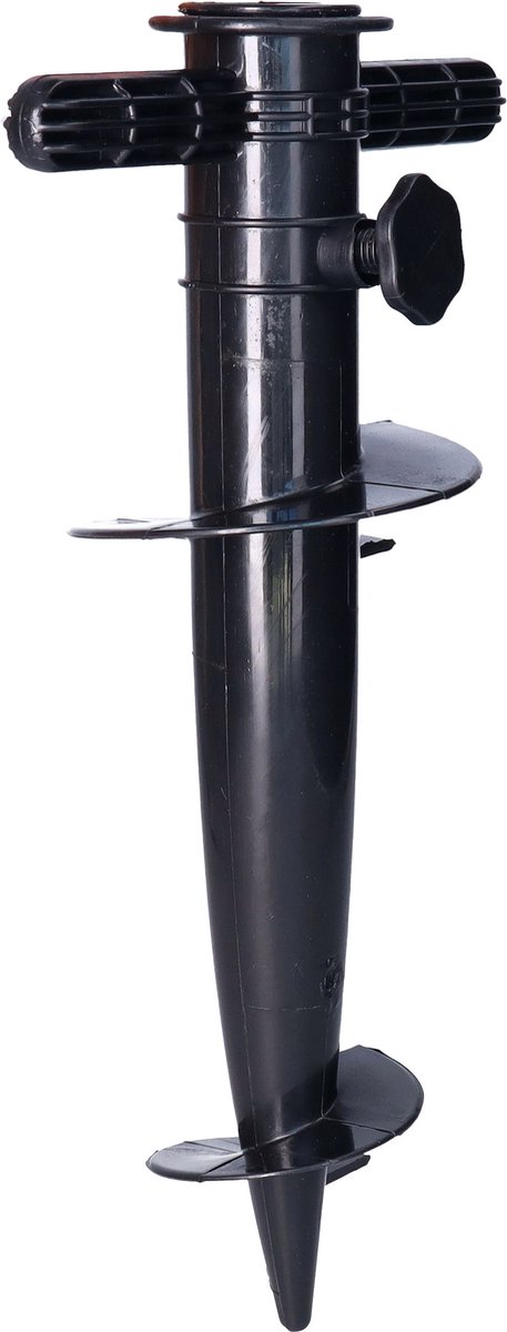 Zwarte parasolhouder parasolboor 30 cm parasolvoet parasolstandaard