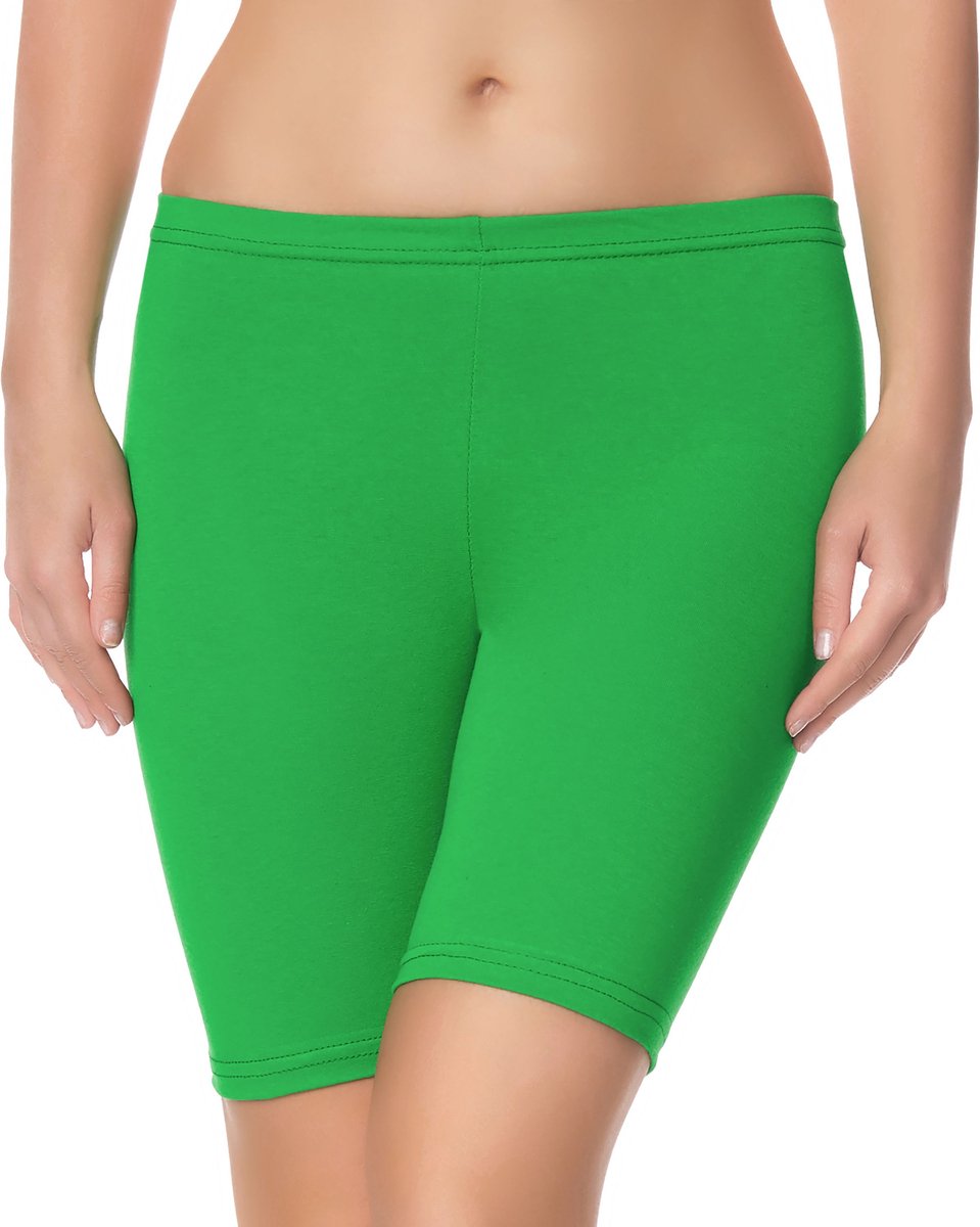 Ladeheid Dames Leggings - Sport - Wielershorts - Shorts - Katoen - LA-MA-Shorts-Long - Groen4 - XXL-3XL