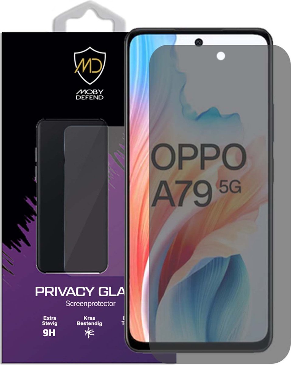 MobyDefend Screenprotector - Geschikt voor Oppo A79 - HD Privacy Glass Screensaver