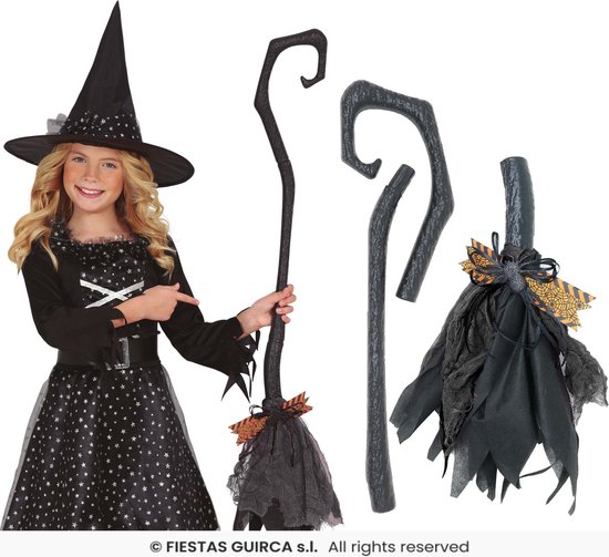 Heksenbezem 90cm krul afneembaar