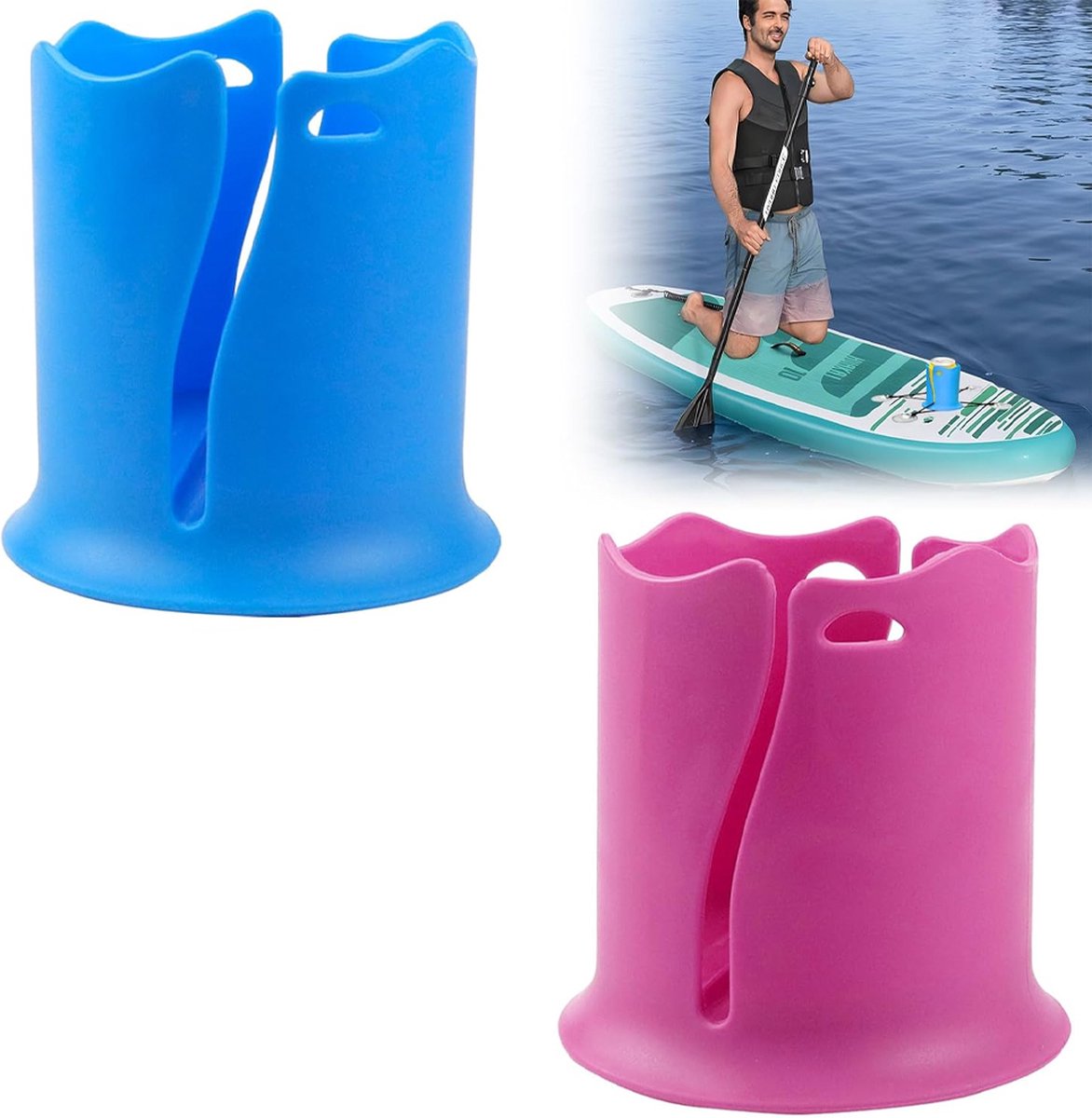 Paddle Board/SUP Bekerhouder Waterfleshouder Roze - Boot, Kajak, Surfplank, Camper, Bureau, Zwembad, SUP