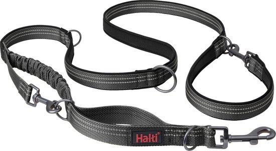 Company of Animals - Anatomy Halti - Laisse pour chien - 3 en 1 - Grijs - Taille L - de 25 à 55 kg