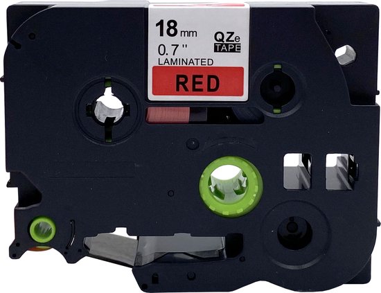 DULA Brother Compatible label tape- Tze-441 - 3 cassettes - Brother P-Touch - Zwart op rood - 18mm x 8m