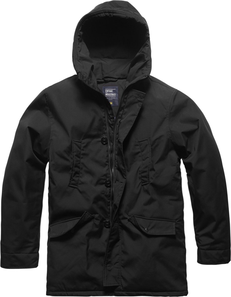 Vintage Industries Archer parka Zwart