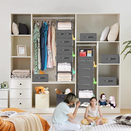 Organizer om aan de deur op te hangen met 5 transparante