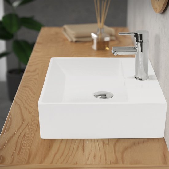 Lavabo 415 x 360 x 130 mm céramique blanc