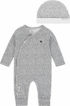 Noppies Unisex set(2delig) Boxpak Wit Grijs met Mutsje - Maat 56