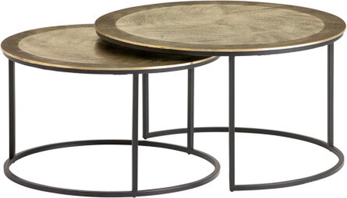 Salento salontafel, set van 2, Brass Antique - Mix & Match Collection