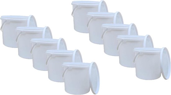 MiG Emmer met deksel, plastic emmer, bouwemmer, zandbak
