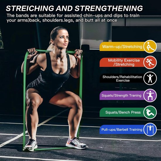 Pull Up Assist Set - Fitness Elastiek- Weerstandsbanden voor Pull Ups - Resistan