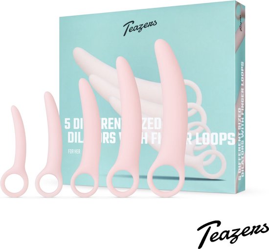 Foto: Teazers vaginale dilator set dilator vrouw vaginisme set dildo set bekkenbodemtrainer vrouw vaginale gezondheid lichtroze