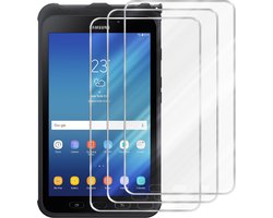 Cadorabo 3x Screenprotector geschikt voor Samsung Galaxy Tab Active in KRISTALHELDER - Getemperd Pantser Film (Tempered) Display beschermend glas in 9H hardheid met 3D Touch