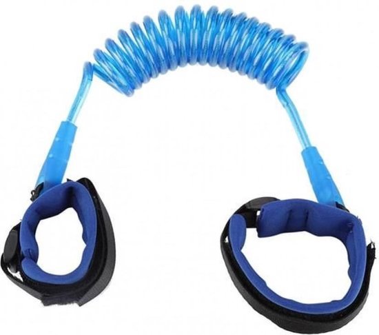 Scoby - 360° Polstuigje voor Kinderen - Veilig Onderweg - Looplijn - Safety Wristband - 2,5 Meter - Blauw van Scoby — afbeelding 2
